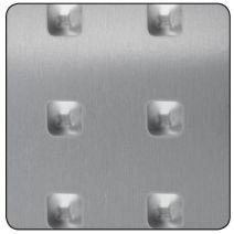 Tôle alu inc. carrés 500x250mm