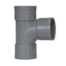 Té PVC 87°30 pied de biche femelle-femelle Ø 40 mm