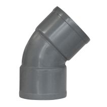 COUDE PVC A COLLER FEMELLE  FEMELLE Ø 50 45°