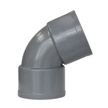 COUDE PVC A COLLER FEMELLE  FEMELLE Ø 50 67°30