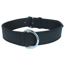 COLLIER DOUBLE NOIR CUIR 50CM