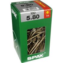150 vis 5x80 tête fraisée empreinte t-star+ T20 gris SPAX