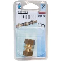 Raccord instantané laiton égal Ø10 12x17 - 1118228 - BOUTTE