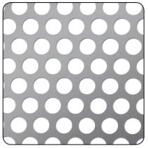 Tôle Aluminium Perforé Rond 250x500mm