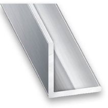 Cornière Aluminium Anodisé 20x20x1,5mm 2m Argent Brillant