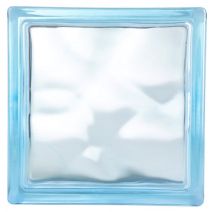 Brique de verre Nuage azur 19x19x8cm - VITRABLOK