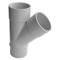 Culotte 45° mâle femelle pour descente de gouttière Ø 50 grise