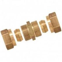 Raccord bicône égal laiton Ø14 - 1117030 - BOUTTE