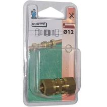 Raccord bicône égal laiton Ø12 - 1117016 - BOUTTE