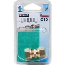 Raccord bicône égal laiton Ø10 - 1117009 - BOUTTE