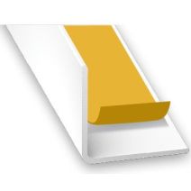 Cornière Adhésif PVC 20x20mm 2,60m Blanc 