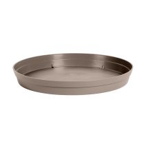 Soucoupe Carré Toscane Ø34,5cm Taupe - EDA