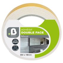 Adhésif double face miroir 5mx19mm - B RESIST