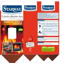 Carrés allume-feu 100% naturels - 72 pièces - STARWAX