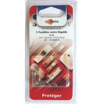 FUSIBLE VERRE 0.5A 5X20 X5