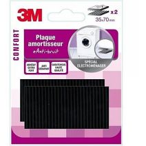 Caoutchouc amortisseur adhésif 35x70moyen modèle noir - 3M