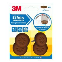 Patin glisseur alvéolé à clouer Ø30mm - 3M