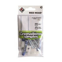 Kit chevilles à verrouillage de forme crémaillère simple ∅8xL.50mm - RED HEAD