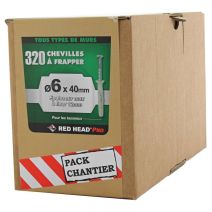 90 Chevilles Frapex M Ø6x40mm TF - RED HEAD 