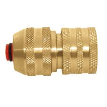 Raccord arrosage rapide stop laiton Ø15mm 3 billes