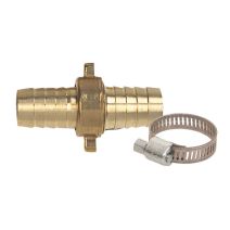Raccord d'arrosage rapide 3 pièces laiton Ø25mm + 2 colliers 26x34