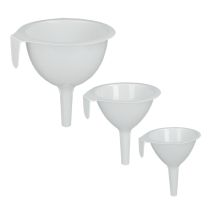 3 entonnoirs plastique Ø 7-9-11cm