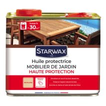 Huile protectrice mobilier de jardin en bois incolore 2L - STARWAX