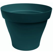Pot de fleurs Roméo 50 Ø49x38,5cm 41L bleu pétrole - POETIC