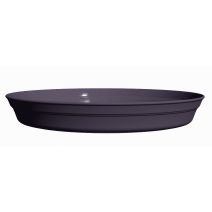 Soucoupe Pot de fleurs Roméo rond 60 noir violine Ø40,7cm - POETIC