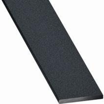 Profile Plat Aluminium 2x20mm 2,50m Gris Texturé 