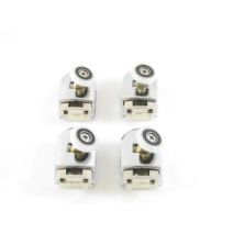 Roulettes x 4 pour cabine, métal/chrome, Ø 23 mm  - AURLANE