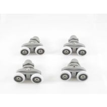 Roulettes x 4 pour cabine, doubles, Ø 20 mm - AURLANE