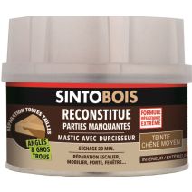 Mastic à bois avec durcisseur angles/gros trous chêne moyen 170ml - SINTO