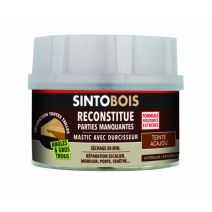 Mastic à bois avec durcisseur angles/gros trous acajou 500ml - SINTO
