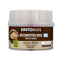 Mastic à bois avec durcisseur angles/gros trous blanc 500ml - SINTO