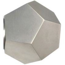 Embout boule à facettes Chic Métal Ø28 chrome mat