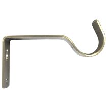 Lot de 2 supports barre à rideau métal ouverts Ø28 90 mm chromé mat - MOBOIS