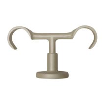 1 support métal plafond double oeil ouvert Ø28 60mm nacre