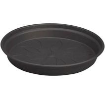 Soucoupe plastique Green Basics Ø17xH2cm noire - ELHO
