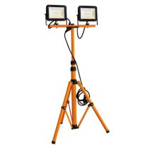 Double projecteur LED de chantier sur pied