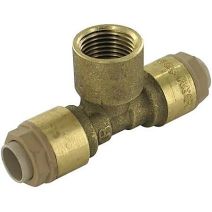 Té raccord sans outil laiton au centre Ø16 F15x21 - NOYON THIEBAULT