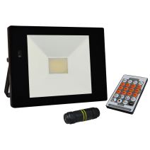Projecteur extérieur LED 32W noir avec détecteur intégré et télécommande - TIBELEC 