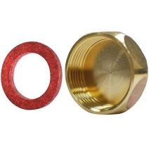 Bouchon laiton femelle 15x21 + joint fibre 15x21 - 3187000 - BOUTTE