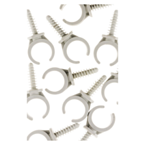 Lot de 10 Clips Tube gris PV diamètre 25 mm - ZENITECH