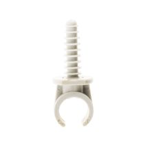 Lot de 10 clips tube PVC gris diamètre 16 mm - ZENITECH