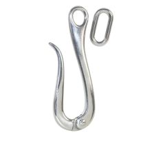 Crochet pelican - acier inoxydable - 70 kg - longueur 150 mm - Ø int œil 23 mm - CHAPUIS