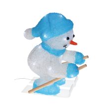 BONHOMME DE NEIGE SKIEUR ACRYLIQUE 3D