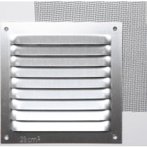 Grille d'aération aluminium mat à visser 10x10cm