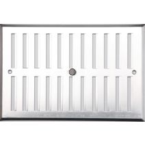 GRILLE ALUMINIUM ARGENTÉ  À VISSER REGLABLE