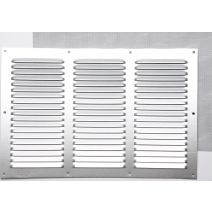 GRILLE À VISSER ALU ARGENT 20 X 30 CM AVEC MOUSTIQUAIRE